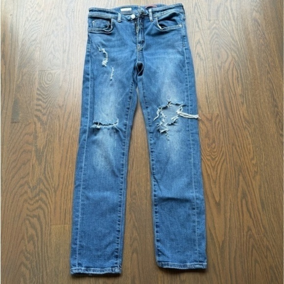 Pilcro Slim Boyfriend Crop Distressed Jeans Women's Size 27 F y2k - Picture 1 of 7
